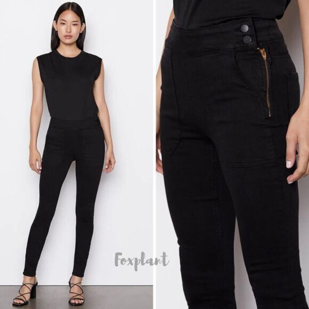 Frame Le Francoise Skinny Film Noir jeans,‎ black, size 29